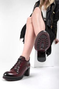 MADISON Bordeaux Lace Up Shoes. -Untamedstreet Shop 10039