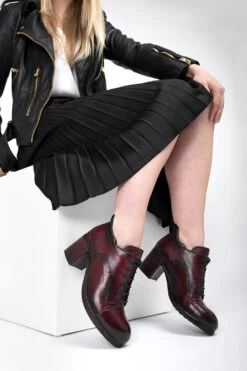 MADISON Bordeaux Lace Up Shoes. -Untamedstreet Shop 10046