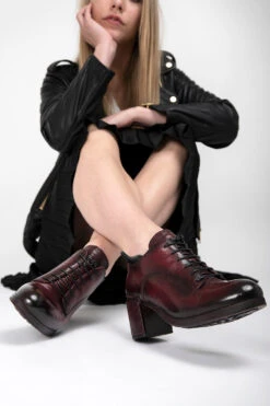 MADISON Bordeaux Lace Up Shoes. -Untamedstreet Shop 10055