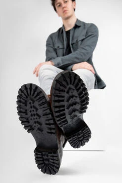 CAMDEN Toasted-brown Combat Boots. -Untamedstreet Shop 10795