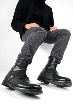 SLOANE Dark-green Commando Boots. -Untamedstreet Shop 11011