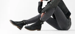 SLOANE Matte-black Lace Up Buckle Boots. 31 SLOANE Matte-black Lace Up Buckle Boots. -Untamedstreet Shop 242717