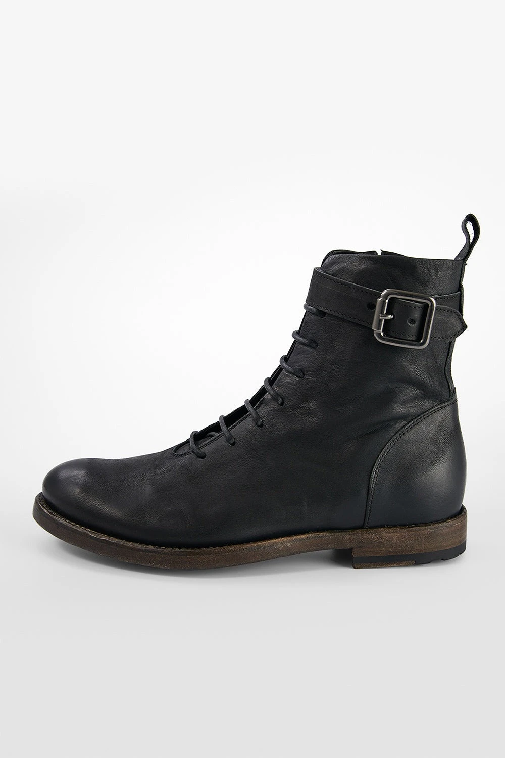 SLOANE Matte-black Lace Up Buckle Boots. 15 SLOANE Matte-black Lace Up Buckle Boots. - Image 15