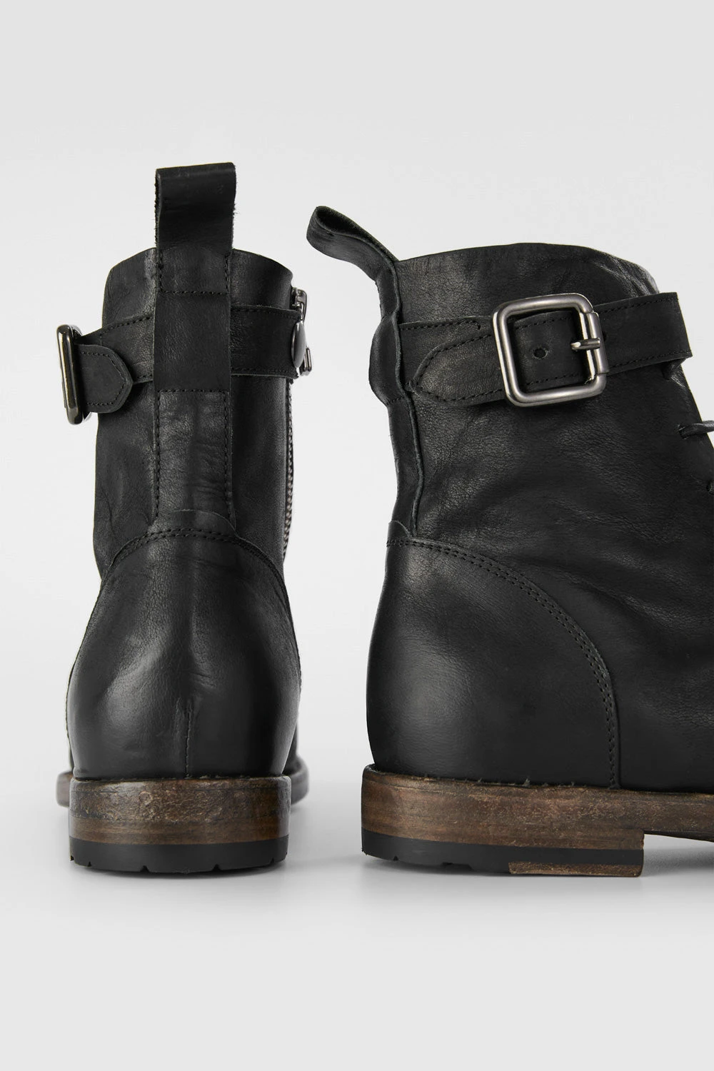 SLOANE Matte-black Lace Up Buckle Boots. 5 SLOANE Matte-black Lace Up Buckle Boots. - Image 5