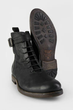 SLOANE Matte-black Lace Up Buckle Boots. 24 SLOANE Matte-black Lace Up Buckle Boots. -Untamedstreet Shop 8412 693c264f eccc 4ec7 ad26 a9107889c647