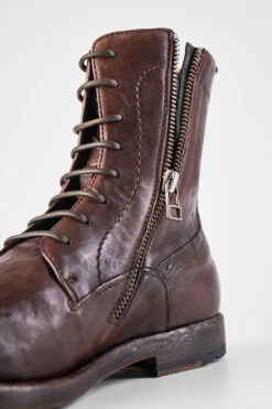SLOANE Chocolate Commando Boots. -Untamedstreet Shop 8661