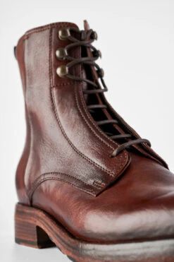 ASTON Terra-brown Hidden Lace Up Boots. -Untamedstreet Shop 8680