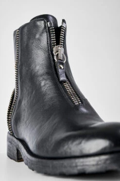 ASTON Urban-black Front-zip Ankle Boots. 17 ASTON Urban-black Front-zip Ankle Boots. -Untamedstreet Shop 8730