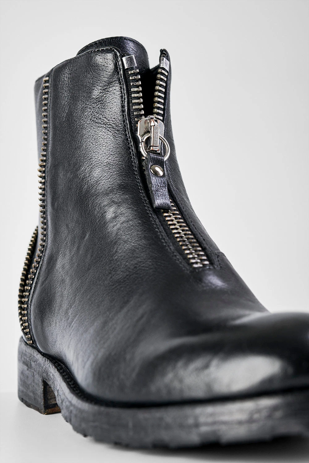 ASTON Urban-black Front-zip Ankle Boots. 5 ASTON Urban-black Front-zip Ankle Boots. - Image 5