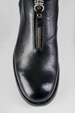 ASTON Urban-black Front-zip Ankle Boots. 18 ASTON Urban-black Front-zip Ankle Boots. -Untamedstreet Shop 8737