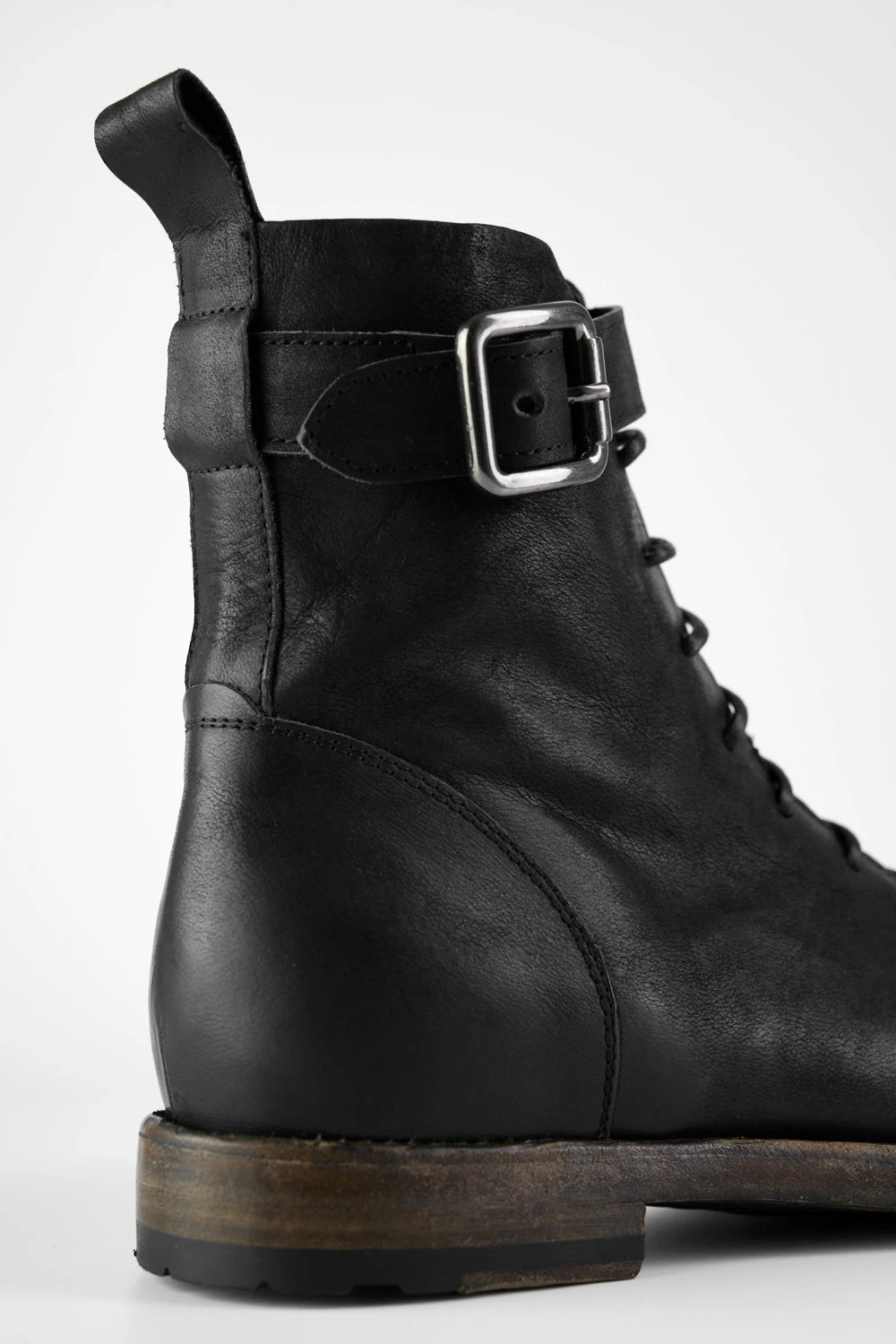 SLOANE Matte-black Lace Up Buckle Boots. 12 SLOANE Matte-black Lace Up Buckle Boots. - Image 12