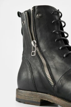 SLOANE Matte-black Lace Up Buckle Boots. 28 SLOANE Matte-black Lace Up Buckle Boots. -Untamedstreet Shop 8746 1f28c7d4 78f0 4b95 b5ac 3b338050cdb1