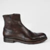 ASTON EDGE Cigar-brown Laceless Ankle Boots.