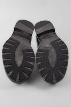 ASTON EDGE Urban-black Laceless Ankle Boots. -Untamedstreet Shop ASTON EDGE men boots ankle laceless black luxury buffalo leather distressed made in italy0175