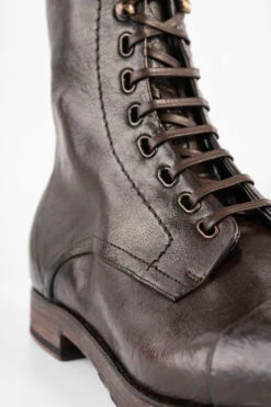 ASTON Cigar-brown Military Boots. 19 ASTON Cigar-brown Military Boots. -Untamedstreet Shop ASTON men boots lace up dark brown luxury buffalo leather distressed made in italyCapture0299 2 f96efeb6 4b19 47ff 8cb4 e9d5bfbeb50f