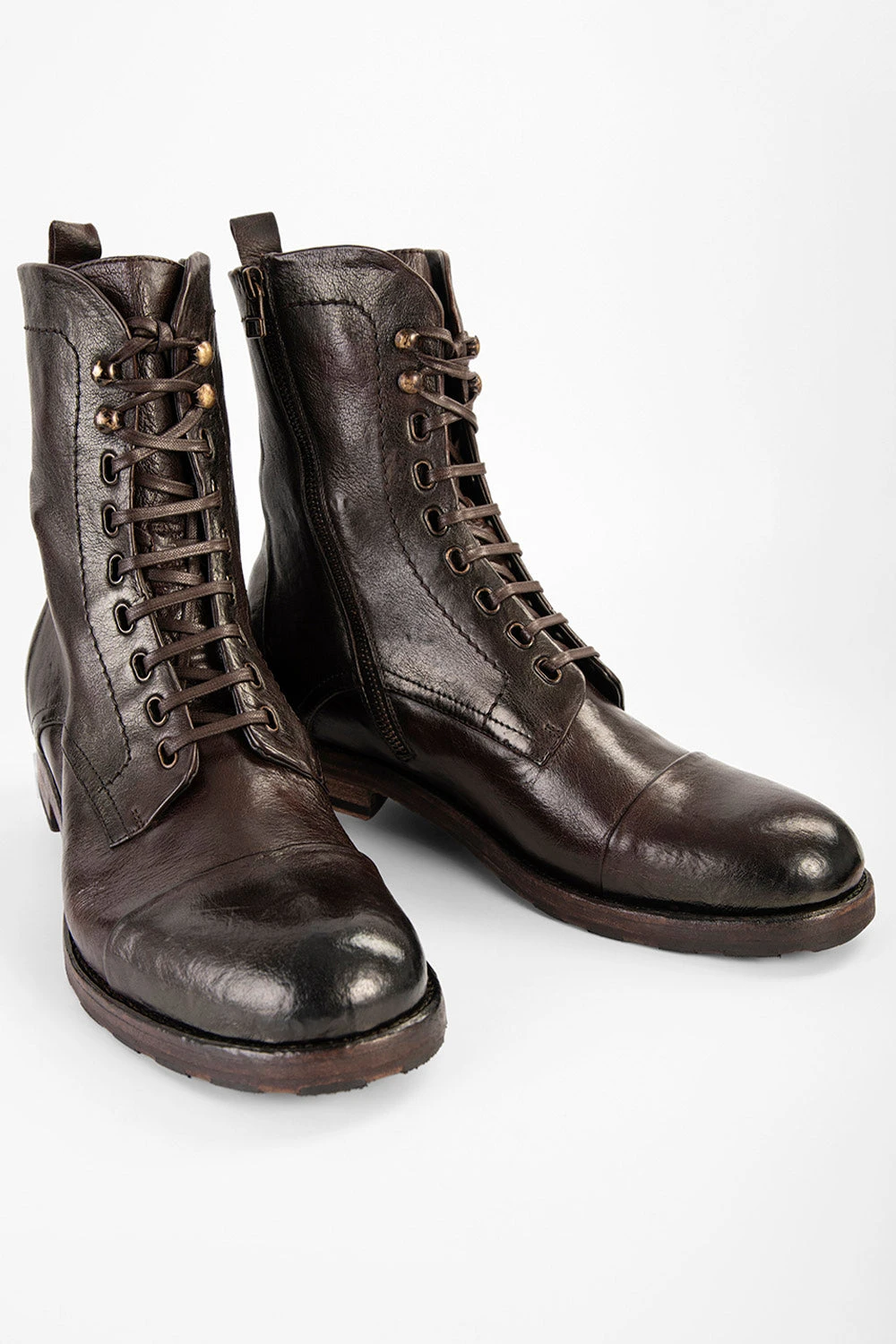 ASTON Cigar-brown Military Boots. 7 ASTON Cigar-brown Military Boots. - Image 7