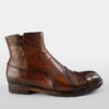 ASTON EDGE Cognac Laceless Ankle Boots.