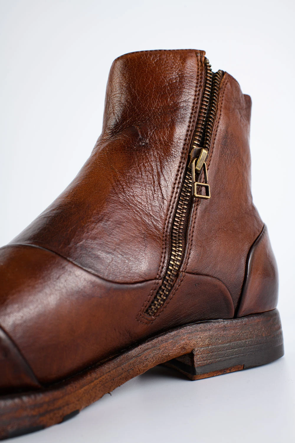ASTON EDGE Cognac Laceless Ankle Boots. 7 ASTON EDGE Cognac Laceless Ankle Boots. - Image 7