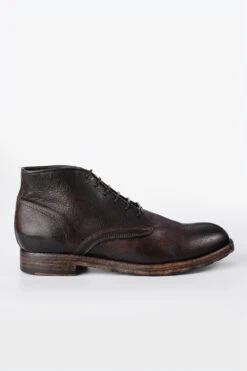 ASTON Cigar-brown High Chukka Boots.