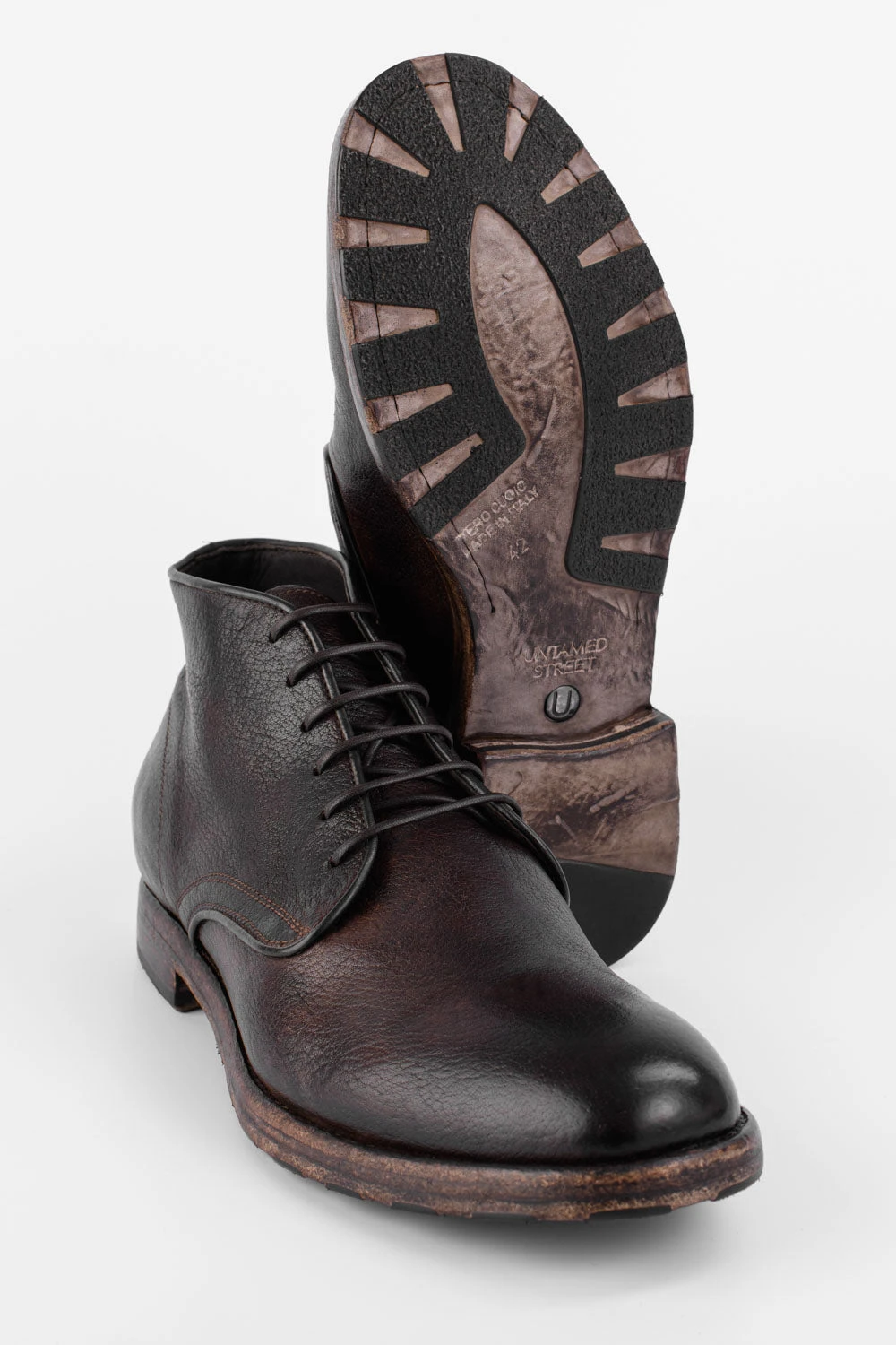 ASTON Cigar-brown High Chukka Boots. 5 ASTON Cigar-brown High Chukka Boots. - Image 5