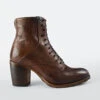 ASTON Chocolate-brown Lace Up Boots.