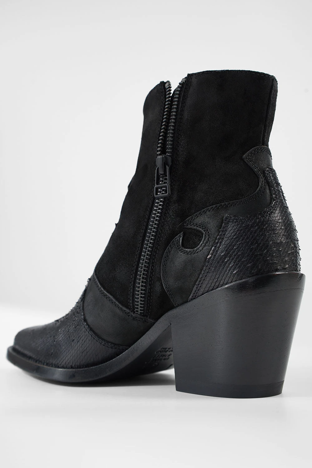 AUSTIN Black Textured Texan Boots. 9 AUSTIN Black Textured Texan Boots. - Image 9