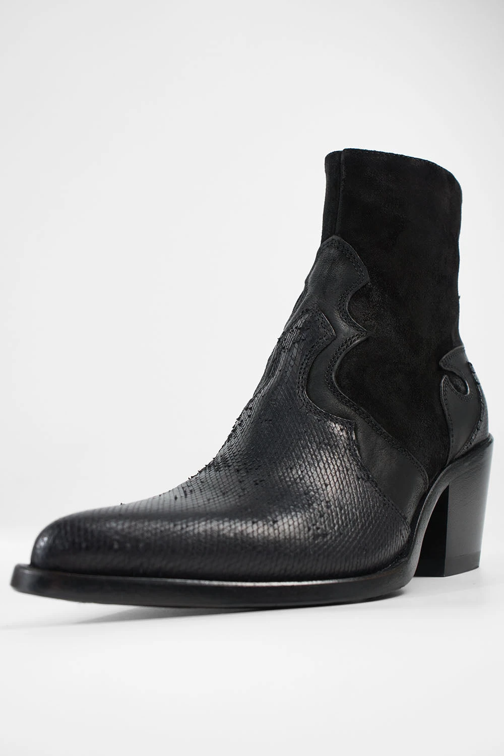 AUSTIN Black Textured Texan Boots. 14 AUSTIN Black Textured Texan Boots. - Image 14