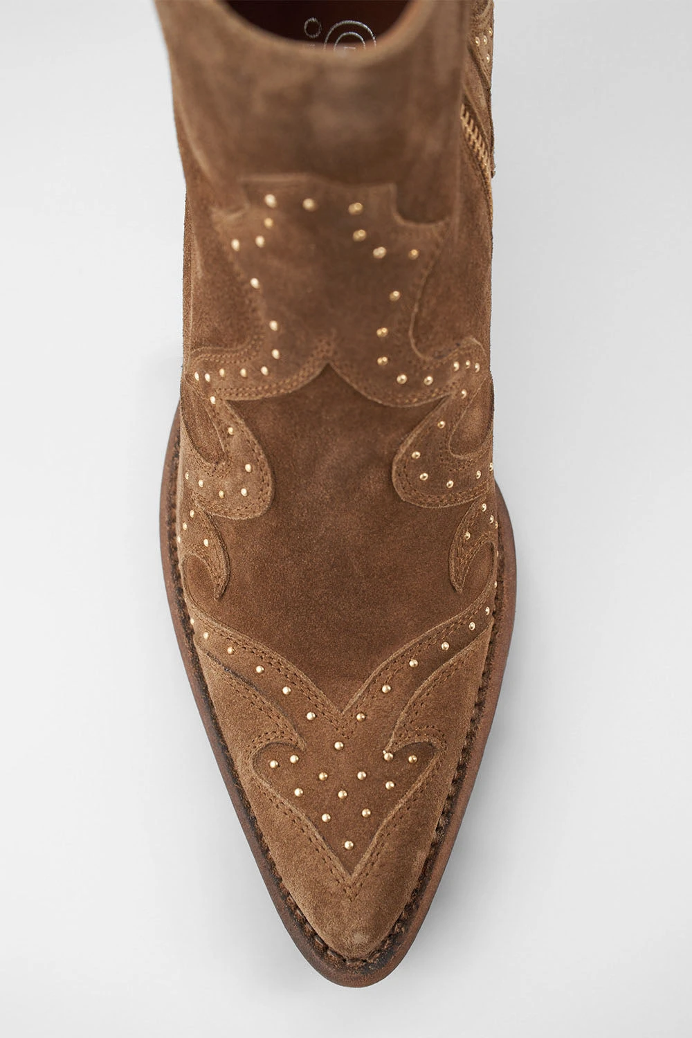AUSTIN Sunset-tan Suede Embellished Texan Boots. 14 AUSTIN Sunset-tan Suede Embellished Texan Boots. - Image 14