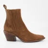 AUSTIN Sunset-tan Suede Hidden Chelsea Texan Boots.