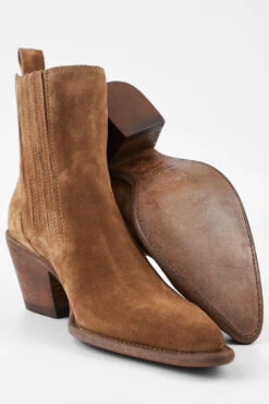 AUSTIN Sunset-tan Suede Hidden Chelsea Texan Boots. -Untamedstreet Shop AUSTINsunset tansuedetexanhiddenchelseaboots brown tan leather untamedstreet madeinitalySS14 03105