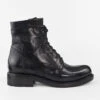 AVERY Jet-black Grunge Military Boots.