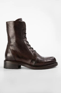 Untamedstreet Shop 8 AVERY Dark-plum Lace Up Boots.