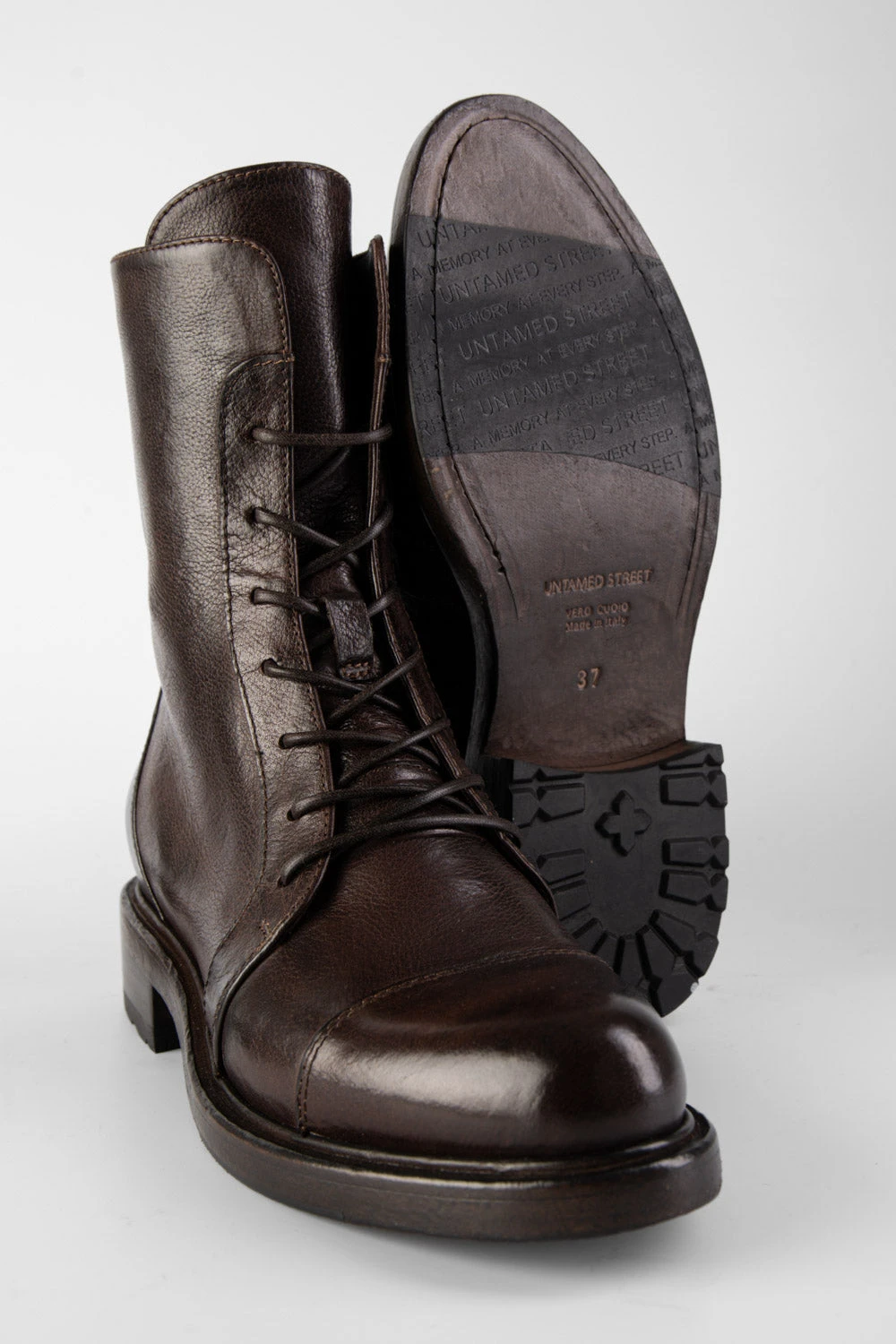 AVERY Dark-plum Lace Up Boots. 6 AVERY Dark-plum Lace Up Boots. - Image 6