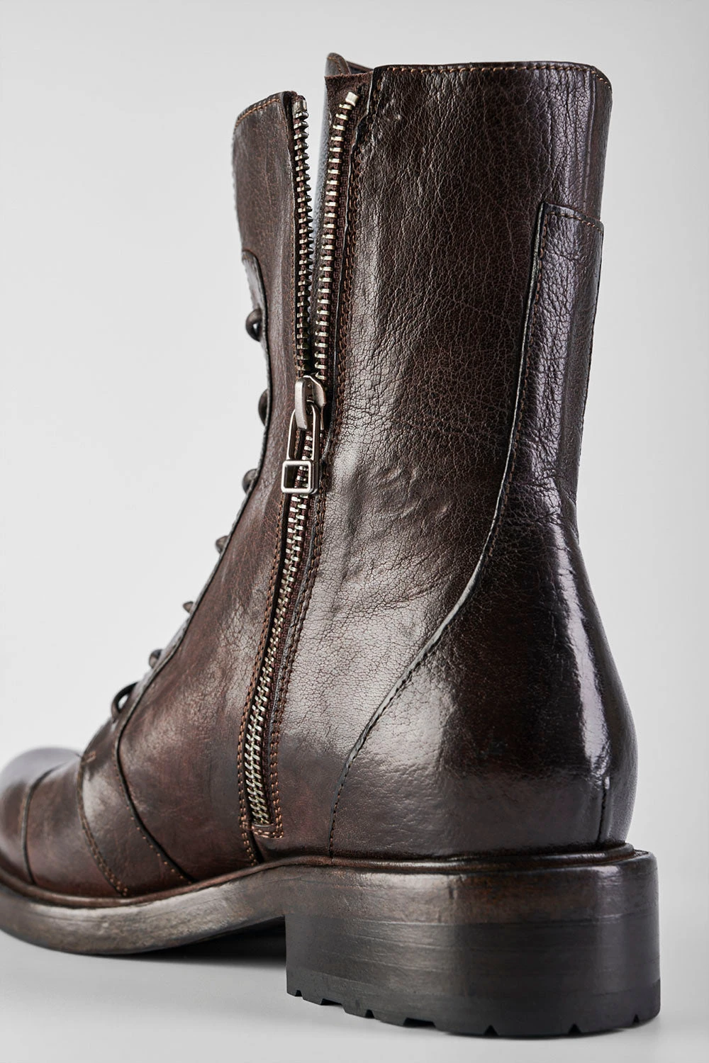 AVERY Dark-plum Lace Up Boots. 4 AVERY Dark-plum Lace Up Boots. - Image 4
