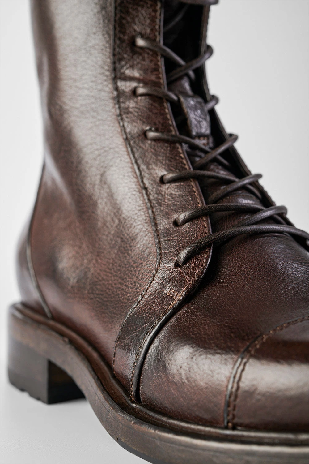 AVERY Dark-plum Lace Up Boots. 3 AVERY Dark-plum Lace Up Boots. - Image 3
