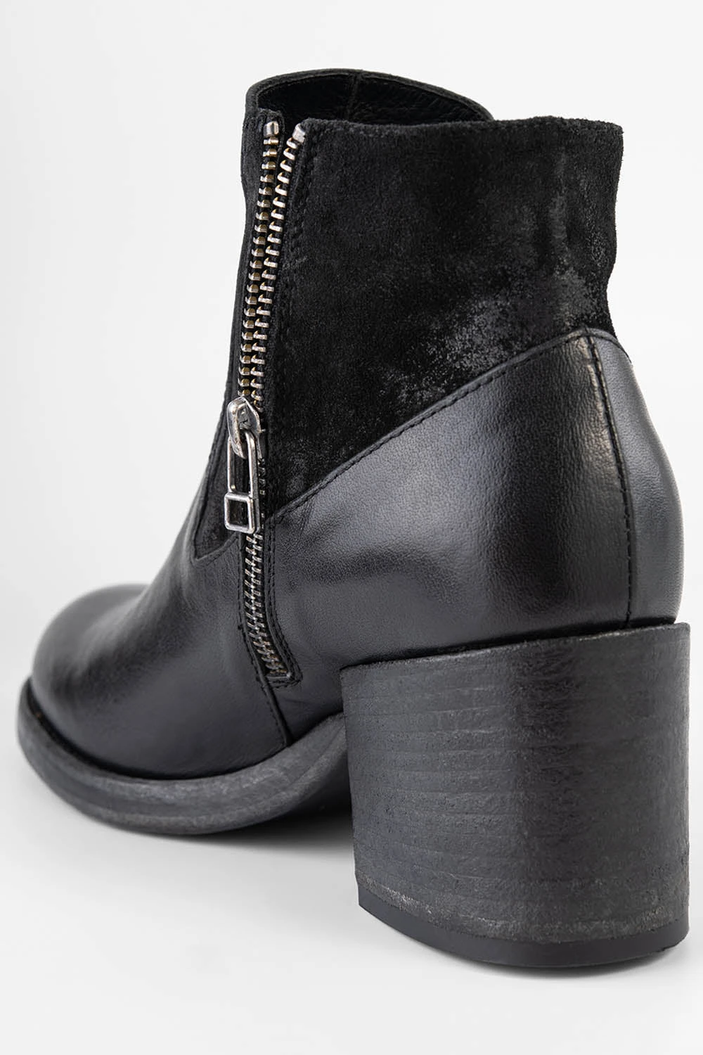 BERKELEY Charcoal-black Mid Heel Low Boots. 6 BERKELEY Charcoal-black Mid Heel Low Boots. - Image 6
