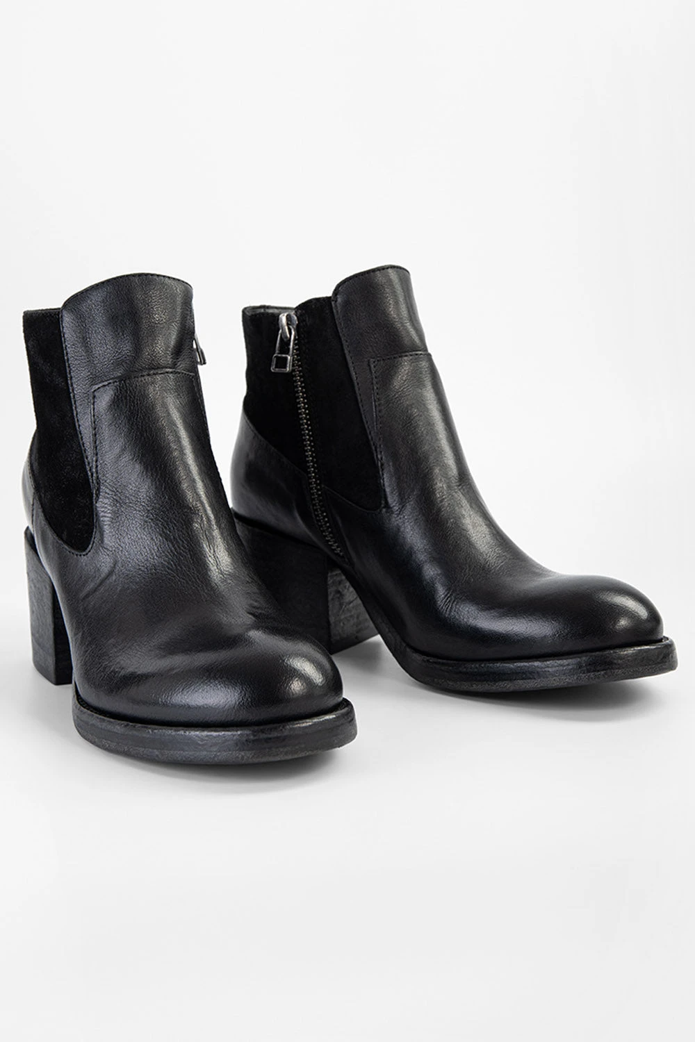 BERKELEY Charcoal-black Mid Heel Low Boots. 5 BERKELEY Charcoal-black Mid Heel Low Boots. - Image 5
