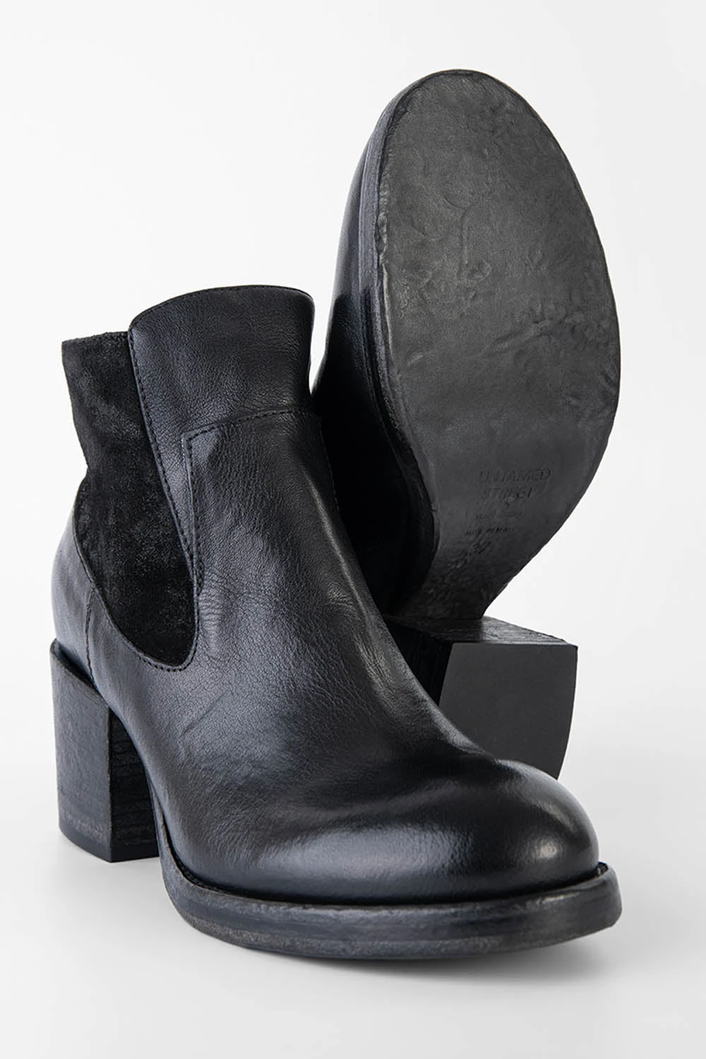 BERKELEY Charcoal-black Mid Heel Low Boots. 3 BERKELEY Charcoal-black Mid Heel Low Boots. - Image 3