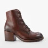 BERKELEY Dark-hazel Lace Up Boots.