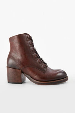 BERKELEY Dark-hazel Lace Up Boots.