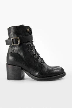 BERKELEY Charcoal-black Lace Up Boots.