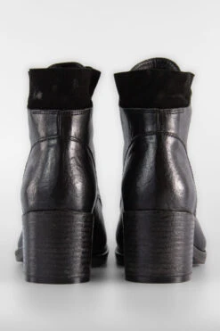 BERKELEY Charcoal-black Ankle Boots. -Untamedstreet Shop BERKELEYbootsfrontzipcharcoalblackIMG 0843