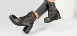 MADISON Ice-grey Lace Up Boots. -Untamedstreet Shop BERKELEYbootshikingirongrey darken03