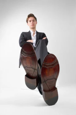 BOLTON Dark-brown Layered Derby Shoes. -Untamedstreet Shop BOLTON dark brown layered leather derby shoes LF SS25 04710