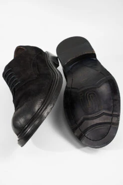 BOLTON Ink-black Suede Layered Derby Shoes. -Untamedstreet Shop BOLTON ink black suede layered derby shoes W2405637