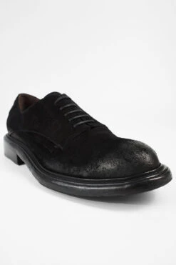 BOLTON Ink-black Suede Layered Derby Shoes. -Untamedstreet Shop BOLTON ink black suede layered derby shoes W2406101