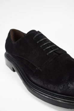 BOLTON Ink-black Suede Layered Derby Shoes. -Untamedstreet Shop BOLTON ink black suede layered derby shoes W2406102
