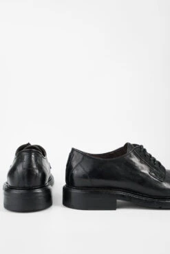 BOLTON Limo-black Derby Shoes. -Untamedstreet Shop BOLTON limo black derby leather shoes BACK 07171