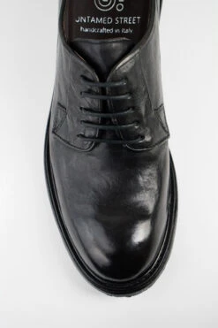 BOLTON Limo-black Derby Shoes. -Untamedstreet Shop BOLTON limo black derby leather shoes MACROS 07456