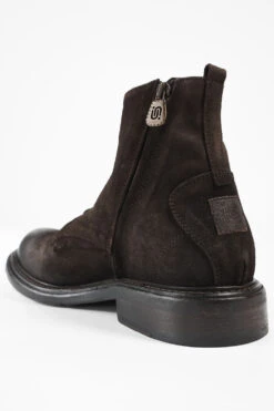 BOLTON Tobacco-brown Suede Layered Lace Up Boots. -Untamedstreet Shop BOLTON tobacco brown suede layered lace up boots W2406168